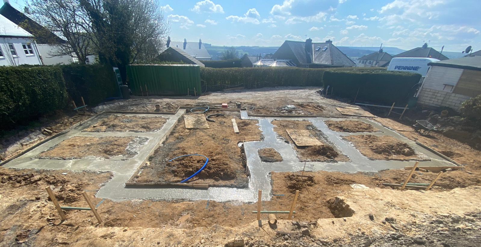 New piled house foundation